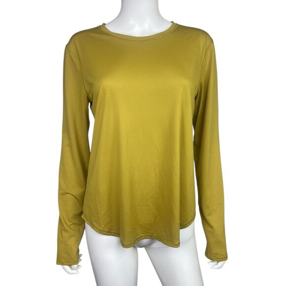 Lululemon Women's 10 Auric Gold High-Neck Running Training Long Sleeve Shirt EUC - Picture 2 of 4